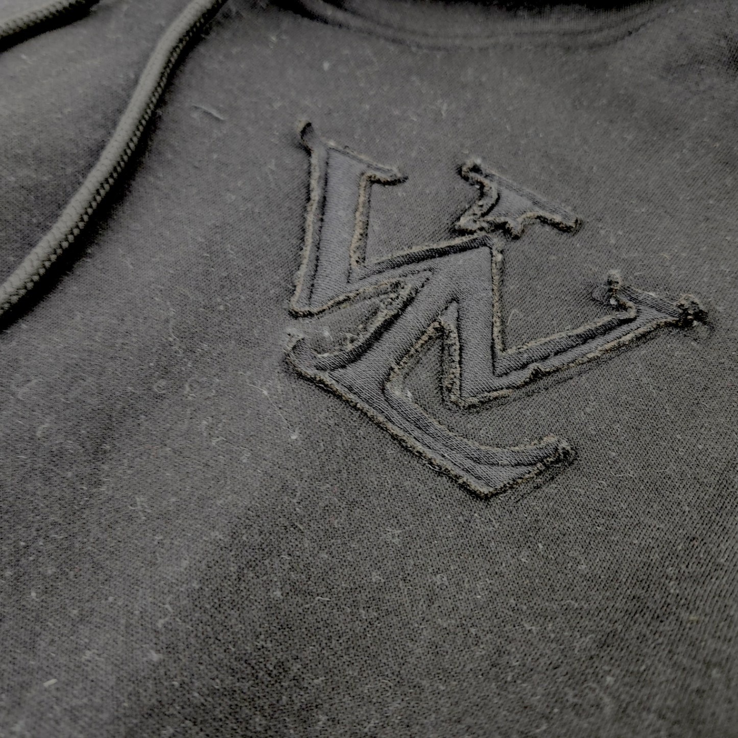 Black Sweatsuit w/Black Distress Logos