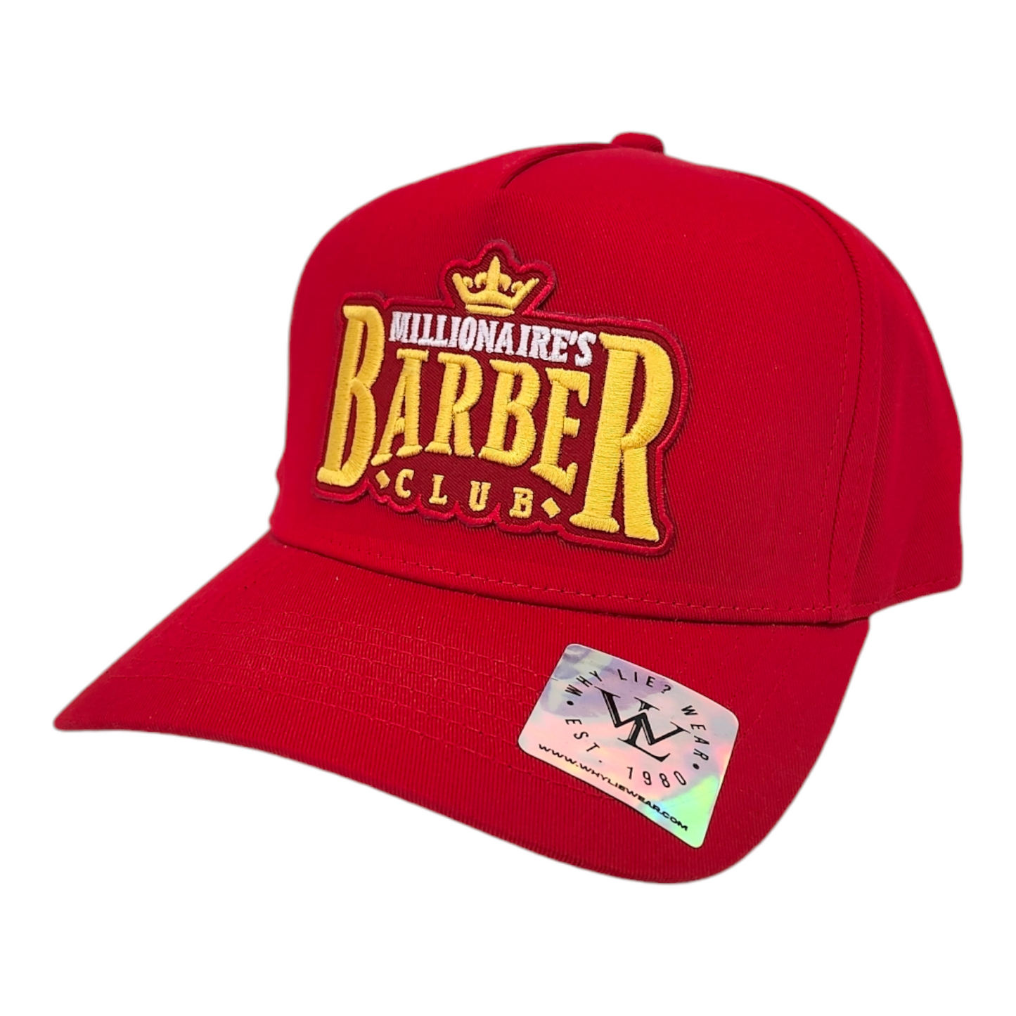Millionaires Barber Club 5 Panel Hat /Red