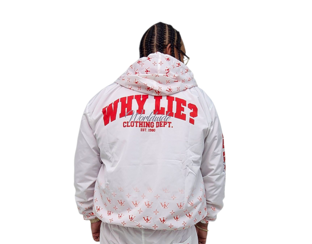 Windbreaker White/red