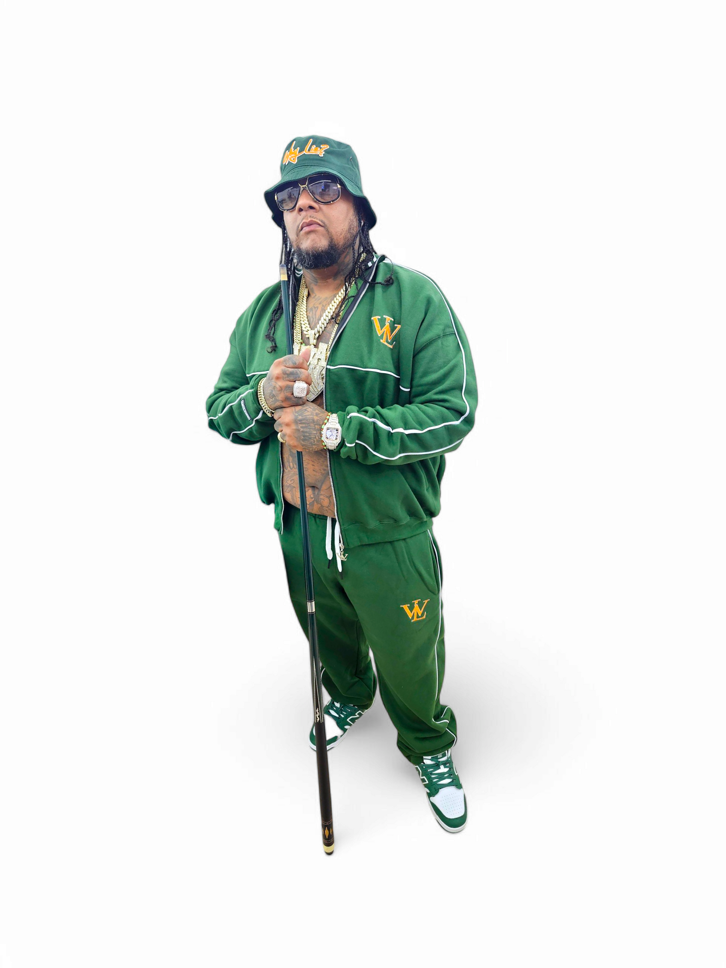 Tracksuit Green/Orange/White