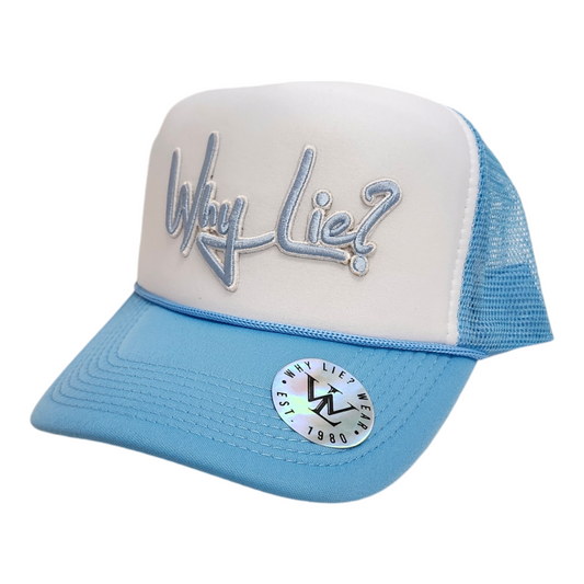 Baby Blue/White Foam Trucker Hat