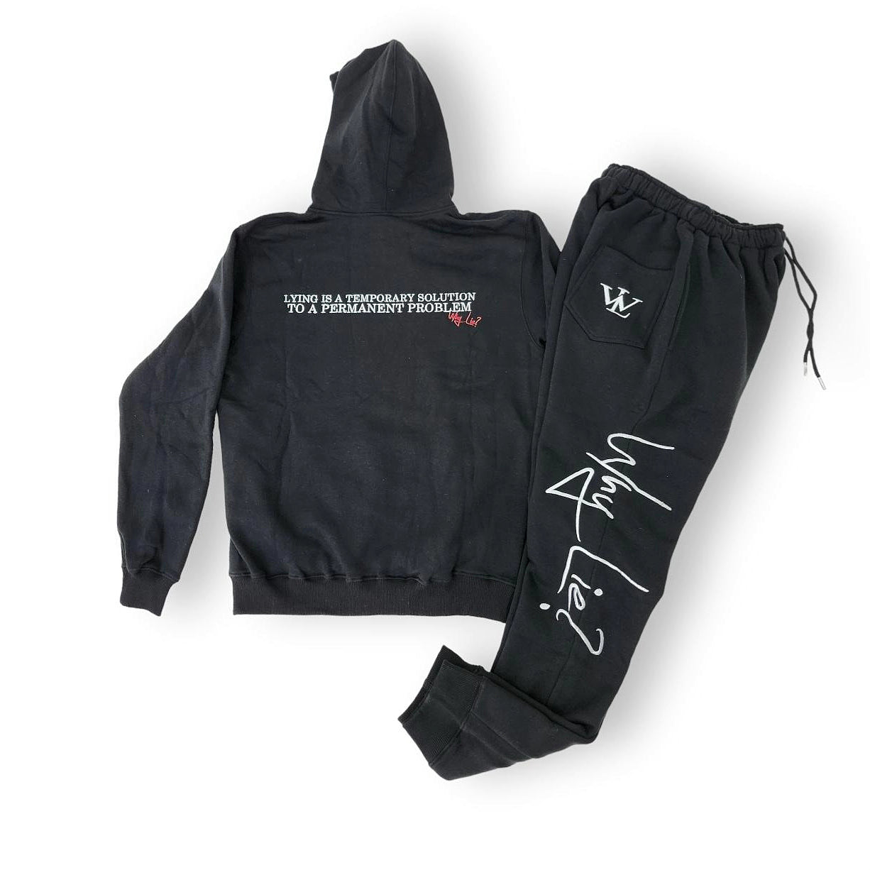 Why Lie? Signature Sweatsuit (BLK)