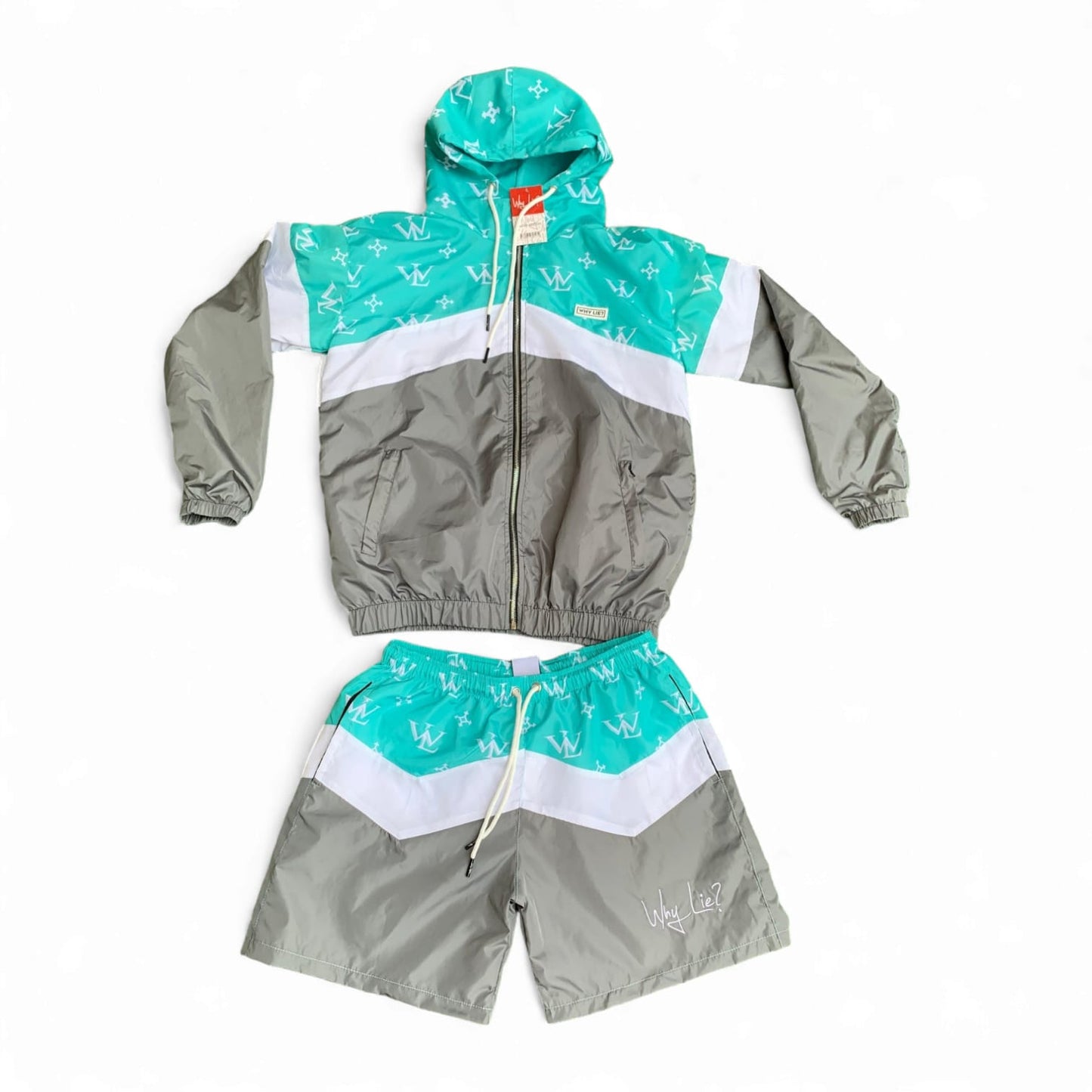 Windbreaker (Turquoise/Wht/Grey)