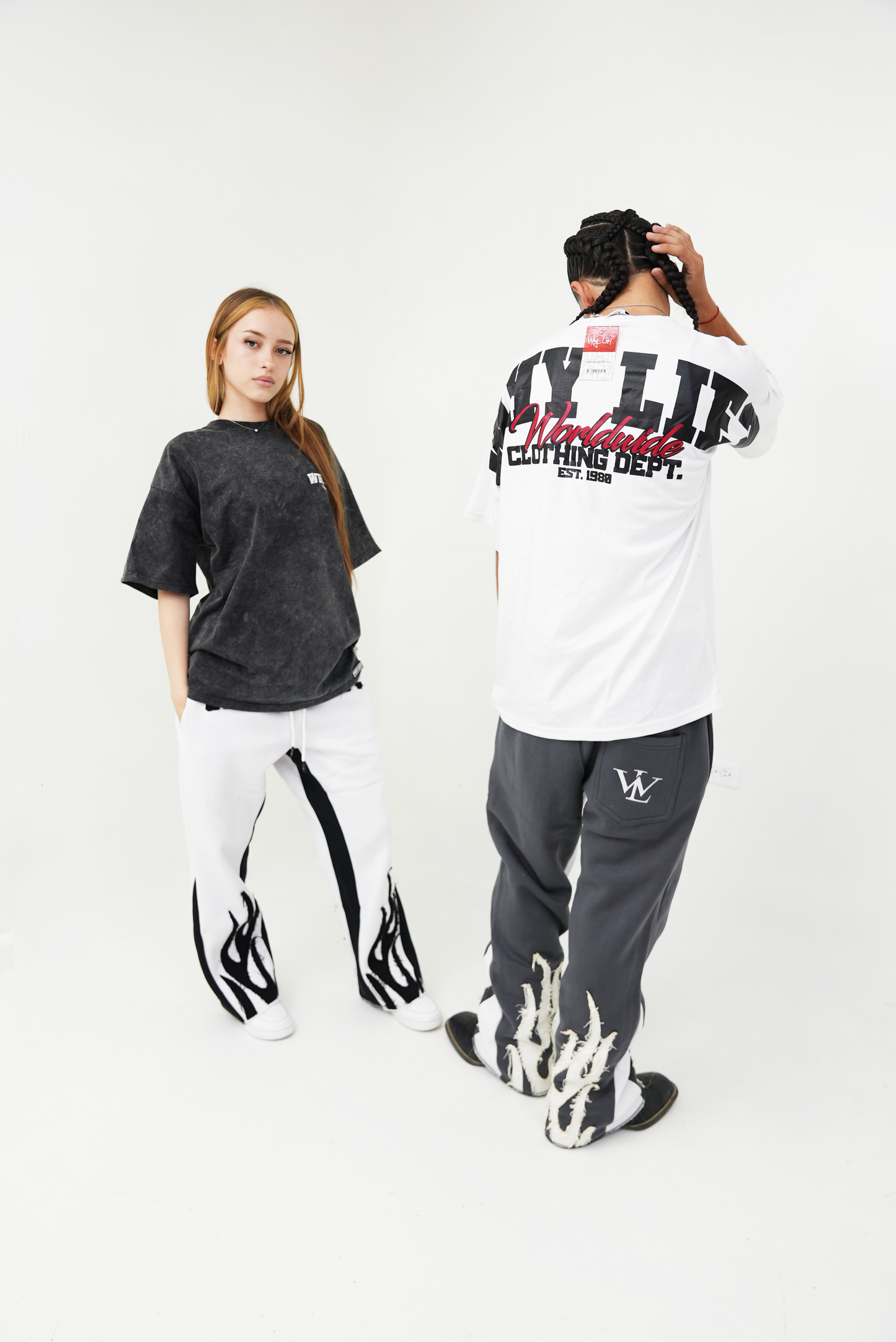 FIRE Unisex Pants (White)